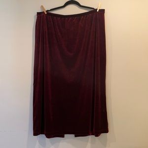 Stunning Burgundy Venezia Velvet Skirt